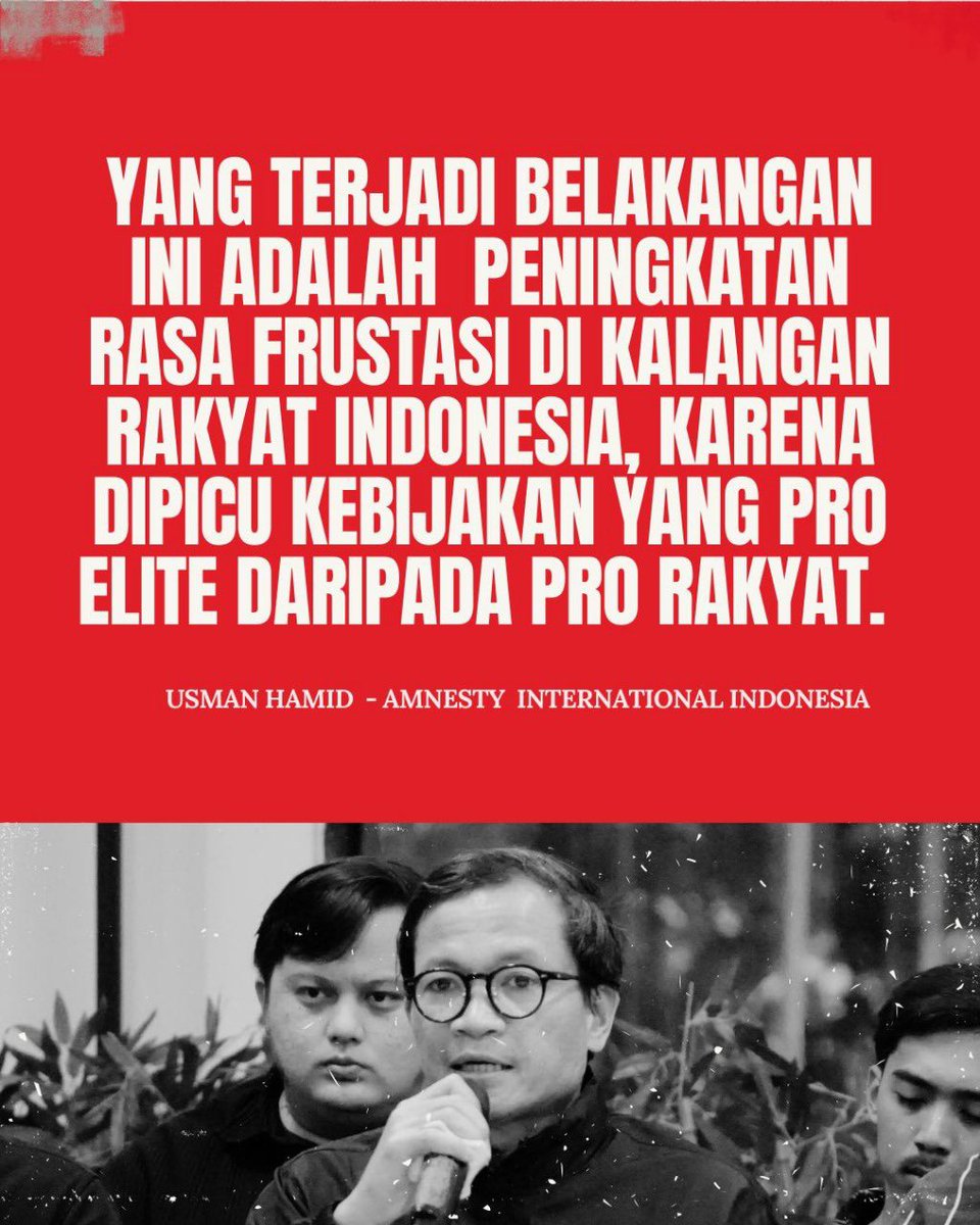 DARURAT KEKERASAN NEGARA
MENUNTUT TANGGUNG JAWAB PRESIDEN, DPR, dan KAPOLRI

Jakarta, 29 Agustus 2025

Demonstrasi yang tak lain merupakan respons warga atas kebijakan ugal-ugalan DPR dan Pemerintah lagi-lagi ditanggapi negara dengan melibatkan aparat yang bertindak brutal.