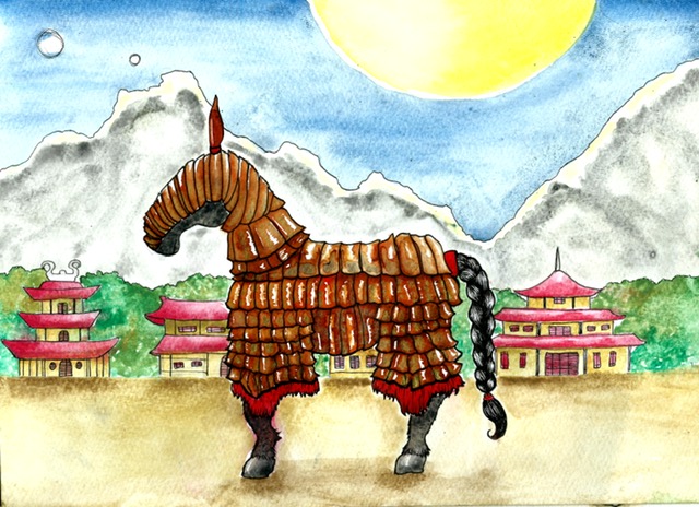 Fri 29th August: surprise!   
Metal Horse is the crusader, the righter of wrongs, powerless in the Lunar Mansion of the Ox. So not the day for courageous intervention
Caution: Horse, better to button it.
Technically: Metal Horse, Ox, Open (6)
Metal Horse pic: ©2024 @EllieSpinelli