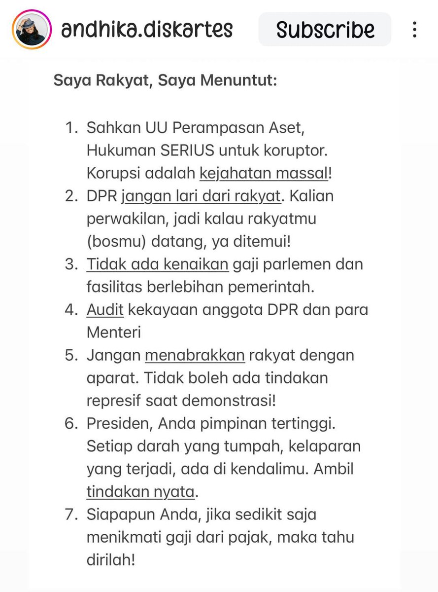 rachelslibrary0's tweet image. 7 tuntutan rakyat #BubarkanDPR