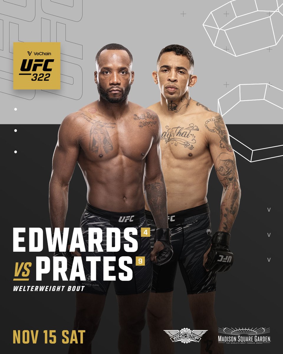 UFC (@ufc) on Twitter photo Epic fights in The World's Most Famous Arena ‼️
Jack Della Maddalena vs @MakhachevMMA 🏆
<a href="/BulletValentina/">Valentina Shevchenko</a> vs Zhang Weili 🏆
@Leon_EdwardsMMA vs @TheNightmare170
Register #UFC322 interest 👉 UFC.com/nyc Epic fights in The World's Most Famous Arena ‼️
Jack Della Maddalena vs @MakhachevMMA 🏆
<a href="/BulletValentina/">Valentina Shevchenko</a> vs Zhang Weili 🏆
@Leon_EdwardsMMA vs @TheNightmare170
Register #UFC322 interest 👉 UFC.com/nyc