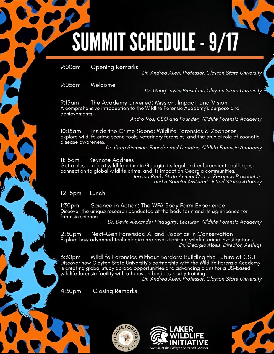 WildlifeDisease's tweet photo. 🔬FORENSICS GOES WILD FOR SUMMIT SEPTEMBER 17 AND 18
This two-day event is for veterinary, animal welfare, legal and law enforcement professionals
To register visit https://t.co/XBhaYPgmmD https://t.co/qy9r8rlowk