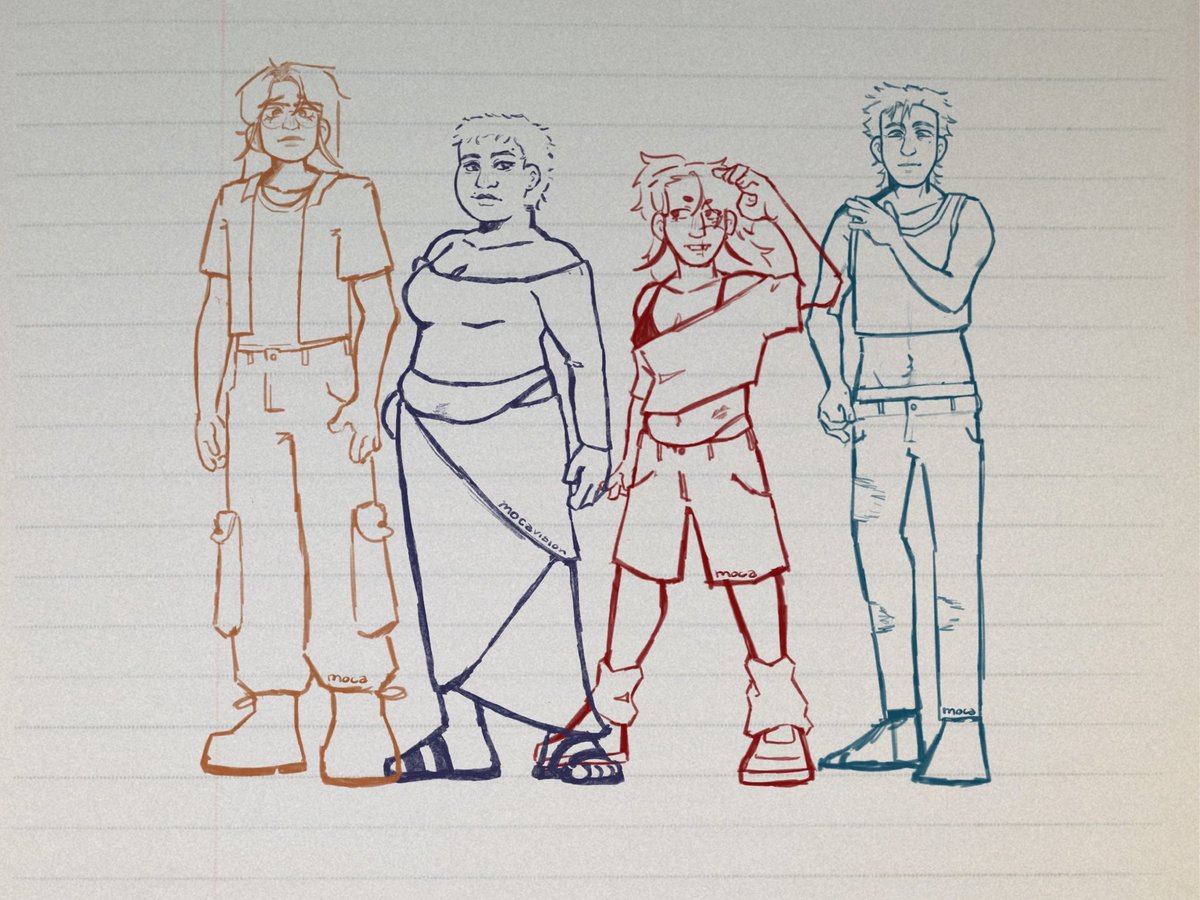 mocavision's tweet photo. CHARACTER LINEUP FOR MY LIL COMIC IS HEREEEE #ocart https://t.co/m2TOXMC8Wy