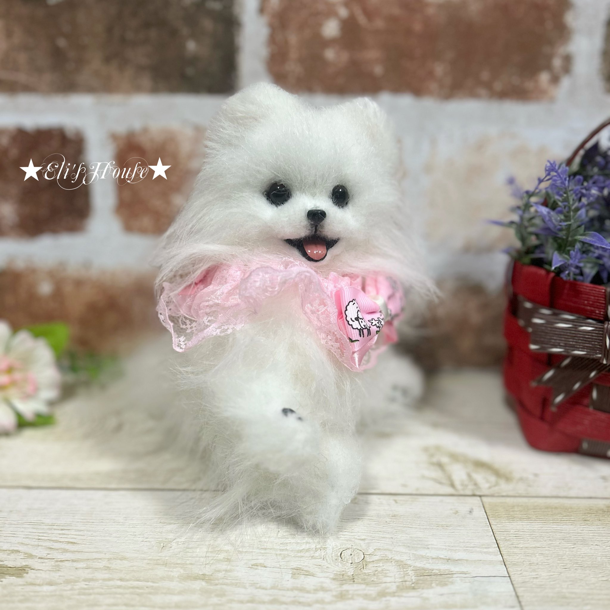 羊毛フエルト ポメラニアン♡ 立ち姿♡ニコニコ笑顔 羊毛フエルト ポメラニアン♡ 立ち姿♡ニコニコ笑顔 Yahoo