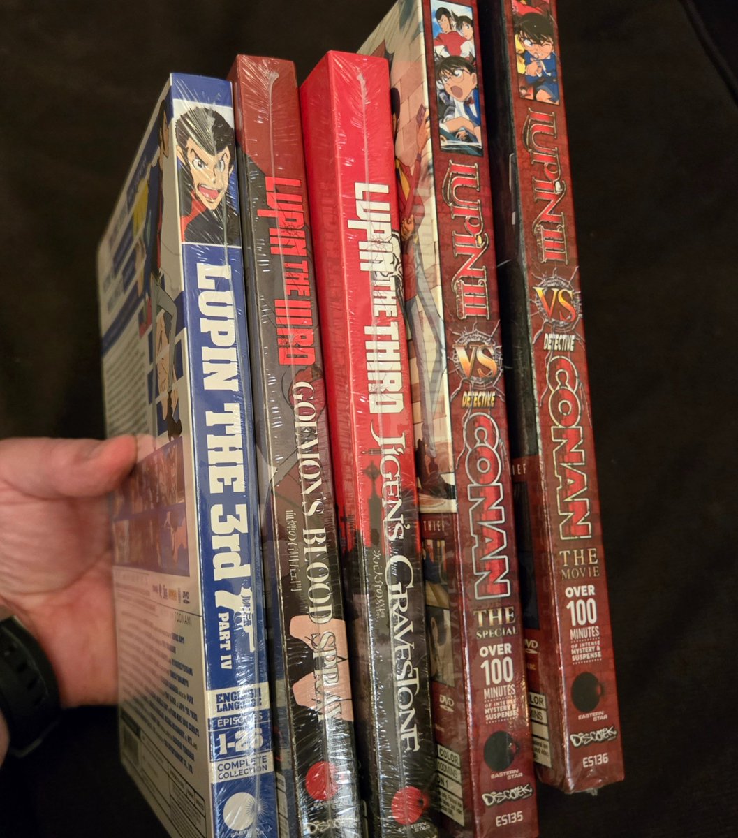Thanks to <a href="/AnimEigo/">AnimEigo</a> and <a href="/MediaOCD/">Media OCD</a> having an amazing <a href="/discotekmedia/">💿Discotek Media</a> blowout sale, I was able to expand my Lupin collection. 

Go check it out:
mediaocd.com/category/onsale