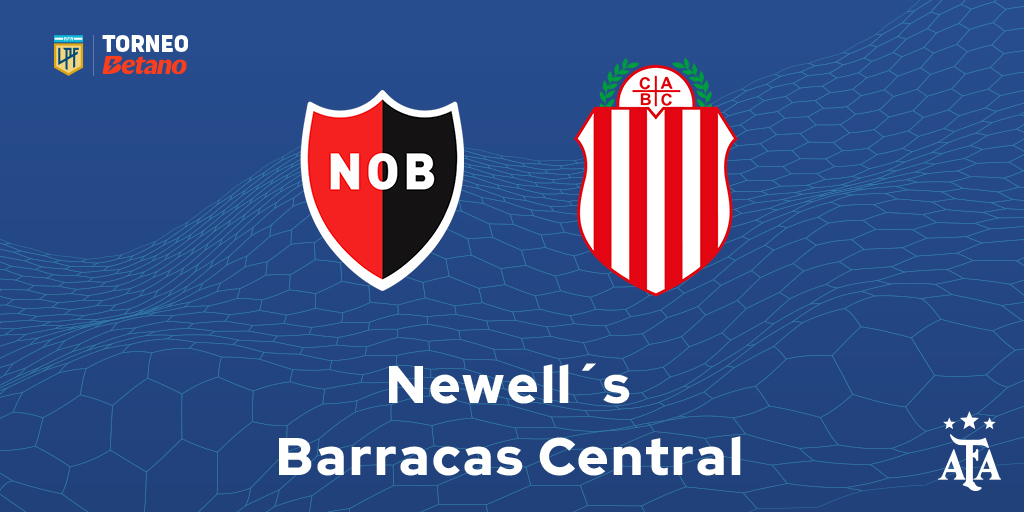 AFA (@afa) on Twitter photo 🏆 #TorneoBetano
🗓 Fecha 7
⚽ <a href="/Newells/">Newell’s Old Boys</a> - <a href="/barracascentral/">Club Atlético Barracas Central</a>
⏱ 19:00
🧑⚖️ Hernán Mastrángelo 🏆 #TorneoBetano
🗓 Fecha 7
⚽ <a href="/Newells/">Newell’s Old Boys</a> - <a href="/barracascentral/">Club Atlético Barracas Central</a>
⏱ 19:00
🧑⚖️ Hernán Mastrángelo
