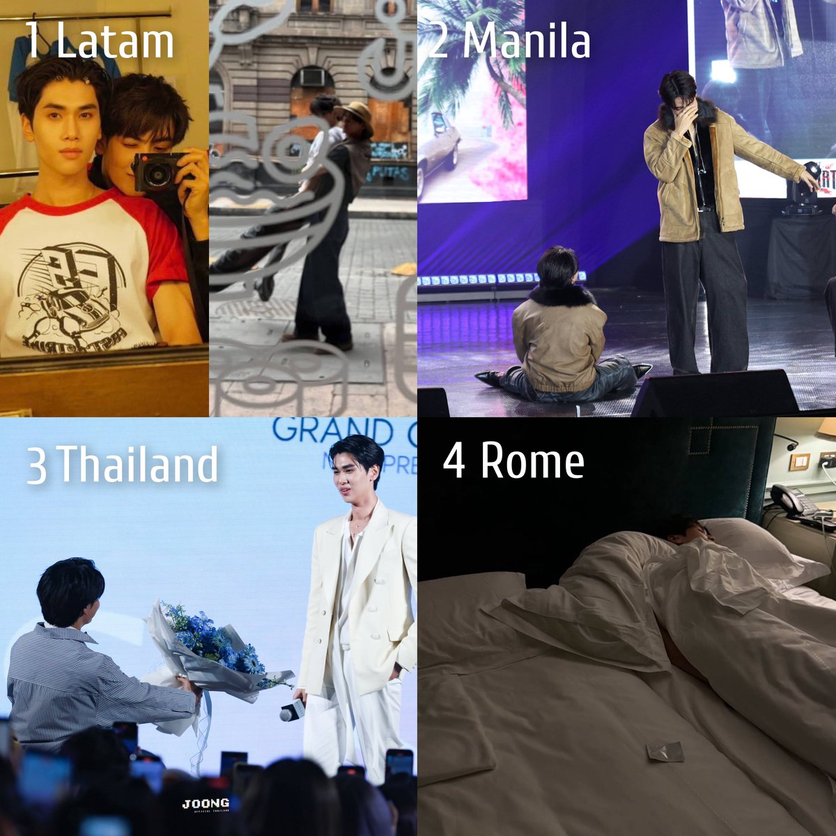 So
✅Dates in Latin America 
✅Proposal in Manila 
✅Wedding in Thailand 
✅Honeymoon and wedding night in Rome

It's crazy🤭
#จุงดัง #JoongDunk