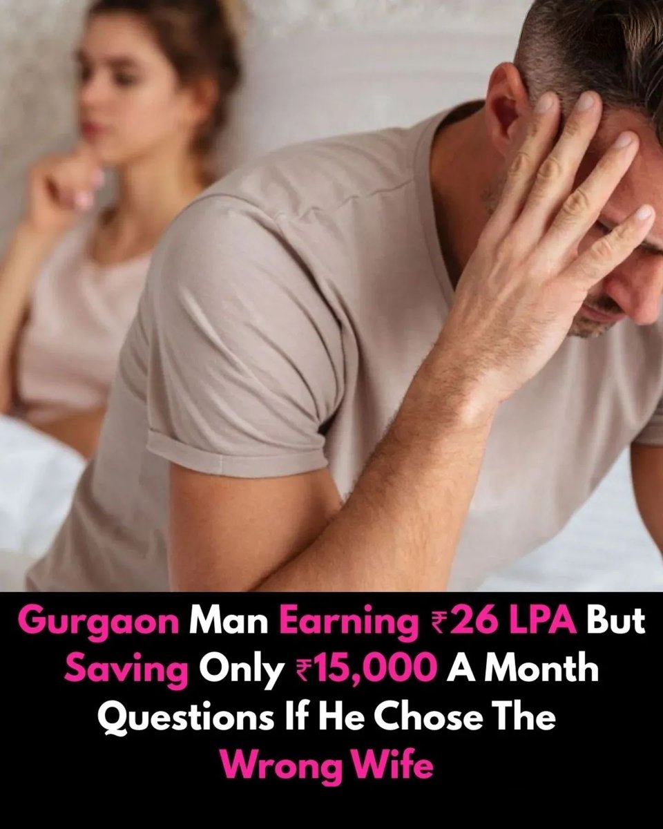 souravhtaneja's tweet image. A Gurgaon man earning ₹26 LPA saves just ₹15K monthly after rent, EMIs &amp;amp; school fees. What pains him most — carrying the load alone, as his MBA wife hasn’t worked in 7 yrs. He now questions his choice of partner.

#Mentoo #JusticeforMen #NyayPrayaas4Men #EmergingBharat4Men