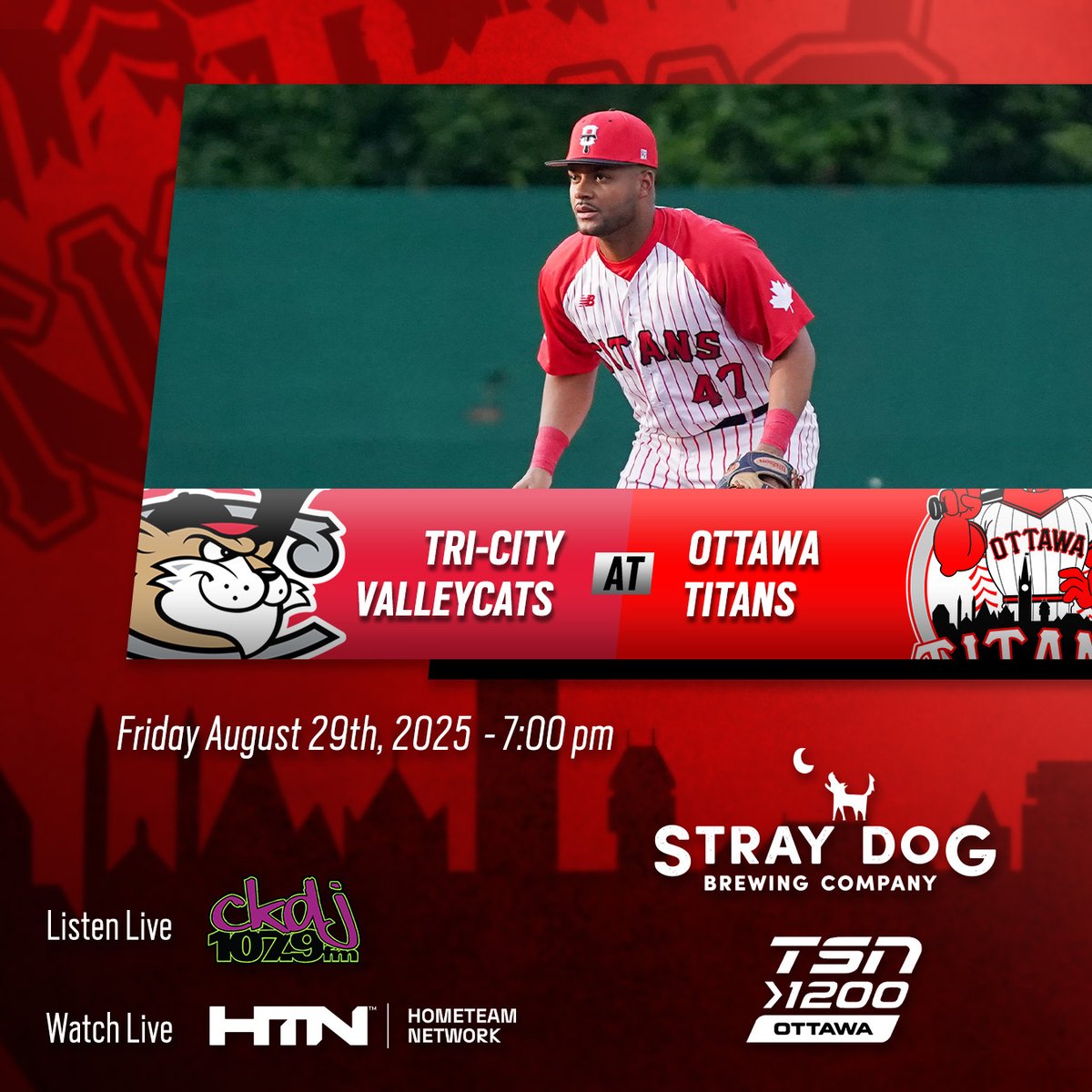 All about the fans tonight! 🤗

⏰: 7:00pm
👊: Tri-City ValleyCats
🎟: dub.sh/OT-Aug29-25
📺: HomeTeam Network frontierleaguetv.com
📻: <a href="/CKDJ1079/">CKDJ 107.9</a> 

#HereToStay