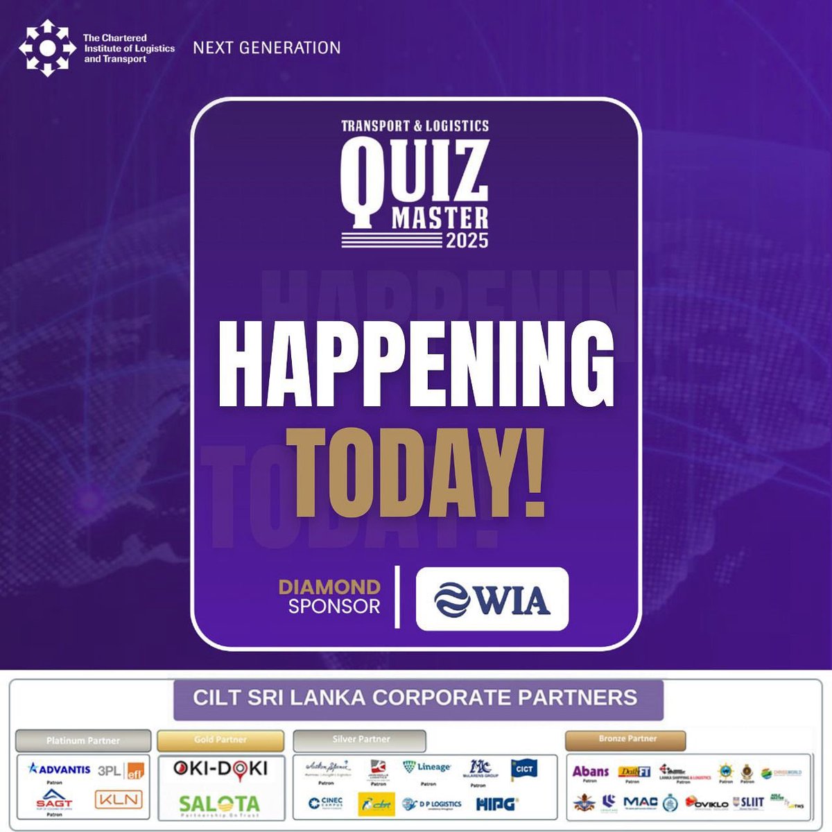 The Countdown is almost over – Tomorrow marks the Grand Day!
Gear up your vibrant minds and get ready to triumph.

Only 1 day to go!
Let's join for an evening of spirited competition &amp; a true celebration of knowledge.

#QuizMaster
#CILT #CILTNG #SL