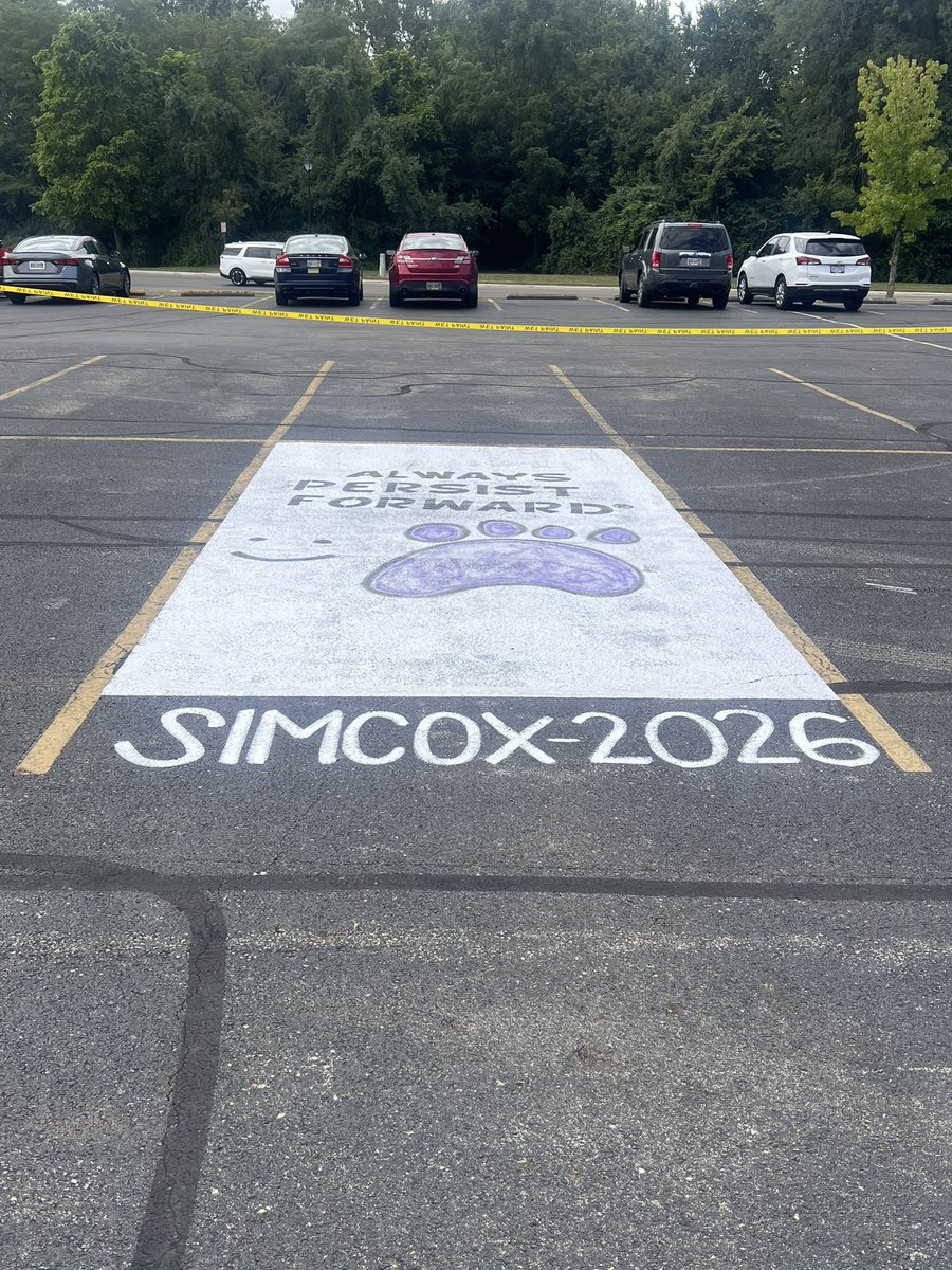 Senior parking spot painting is underway at Pick Central!! Amazing work Tigers!! Love this new tradition!!