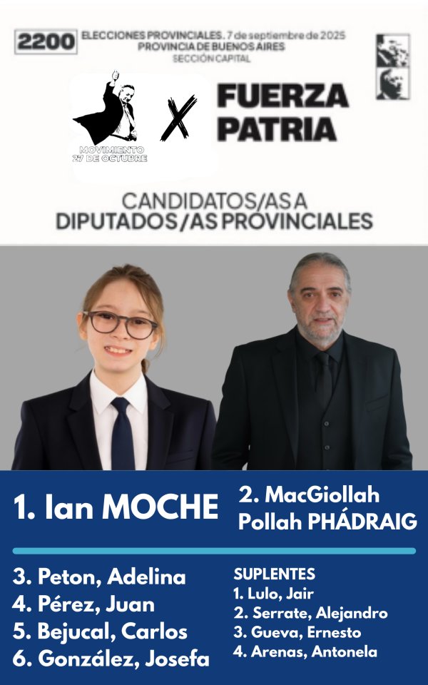 Orgullo enorme de encabezar esta lista junto a compañerxs con los que compartimos sueños, lucha y compromiso. Con el Movimiento 27 de Octubre y Fuerza Patria vamos a llevar la voz del pueblo a la Legislatura. ✌️🇦🇷  #ElPuebloGana #27DeOctubre #FuerzaPatria