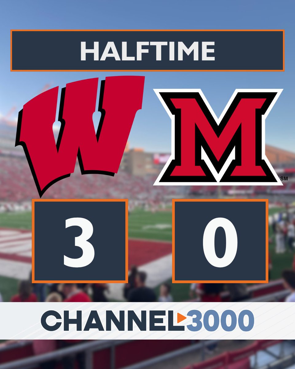 UP AT THE HALF! The Badgers lead at the break, but it's been anything but convincing from the offense.