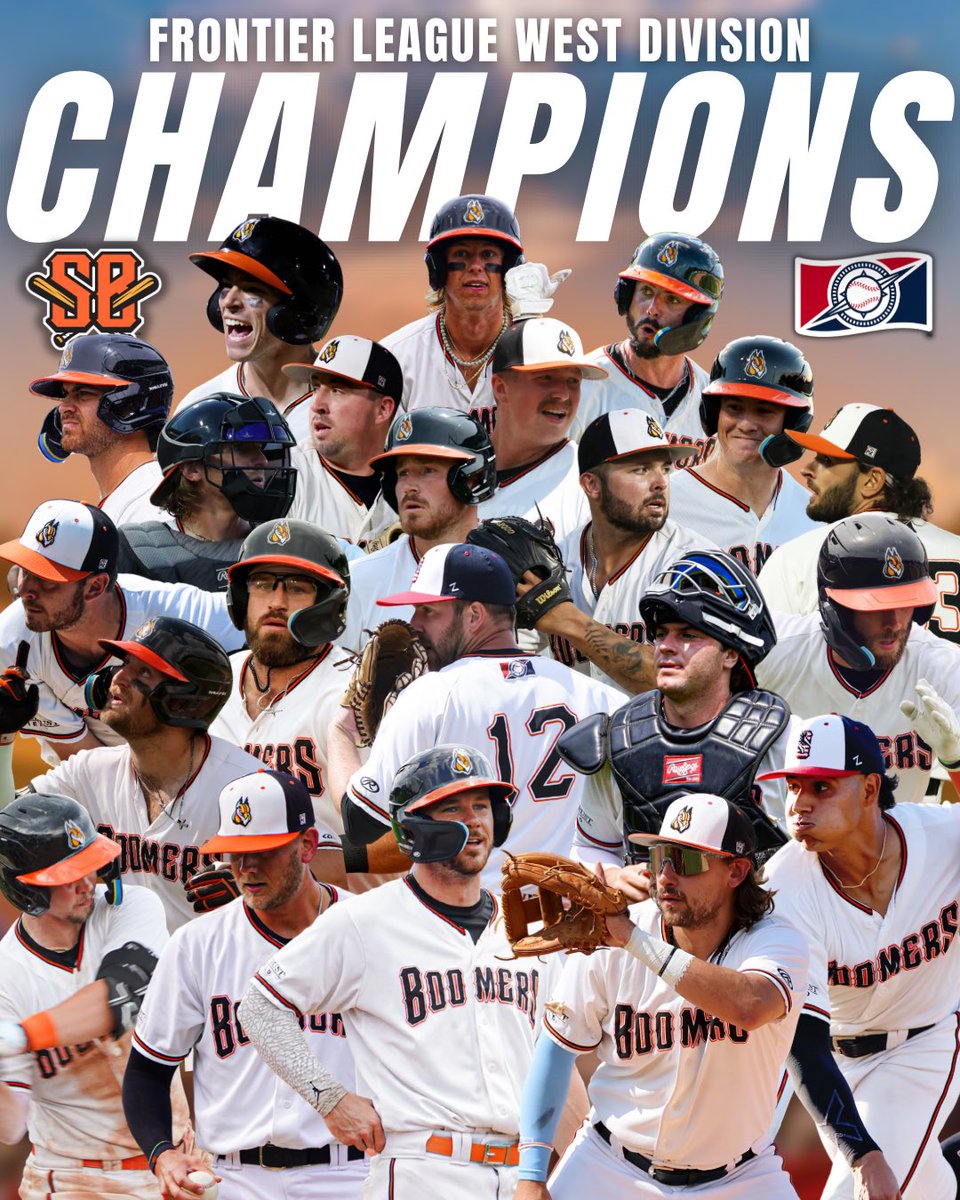 💥2025 FRONTIER LEAGUE WEST DIVISION CHAMPIONS💥

#boomercountry