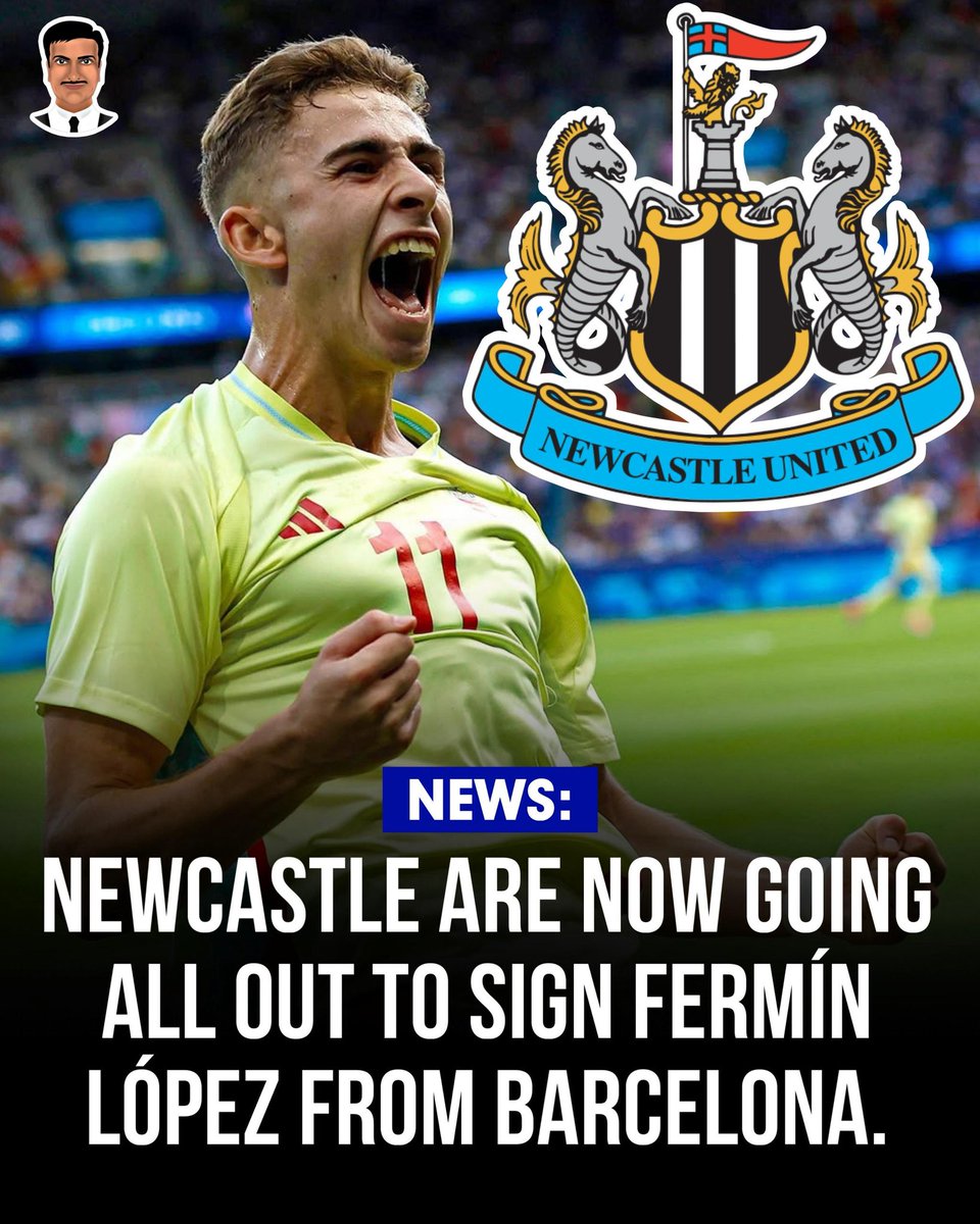 FrankKhalidUK's tweet image. Newcastle United are now going all out to sign Fermín López from Barcelona.
They are ready to QUADRUPLE his salary and pay a transfer fee of €100M [£86M].