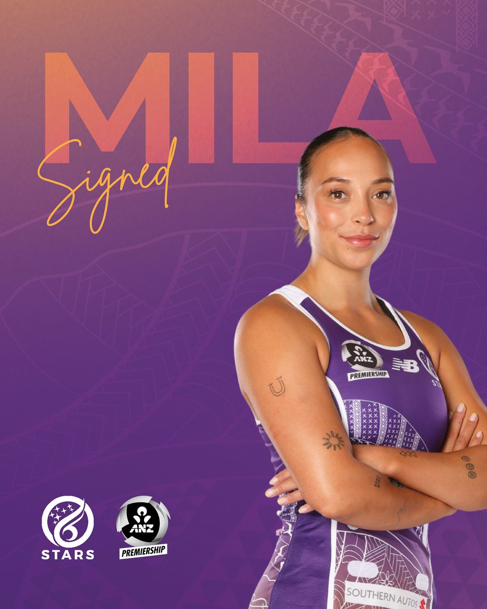 The Stars sign Martina Salmon 🌟 I'd say she will be developing &amp; playing GA with Amelia Walmsley in GS. This will also help her future Silver Ferns selections. Stars have also resigned fan favourite (my fave too) - Mila Reuelu-Buchanan 🥰💜 I'm excited for what the Stars can