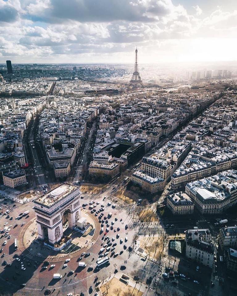 Paris, France from above –