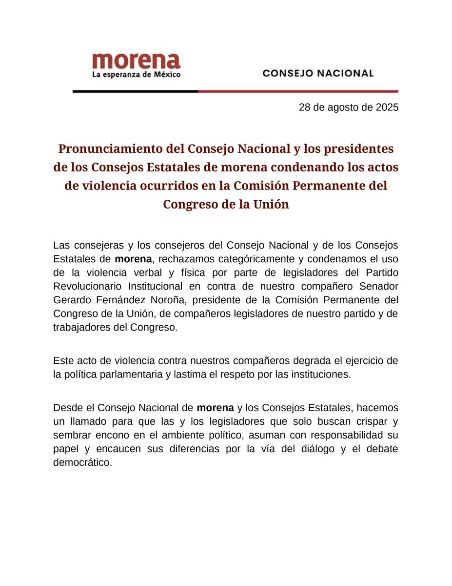 Consejo Nacional de Morena tweet media