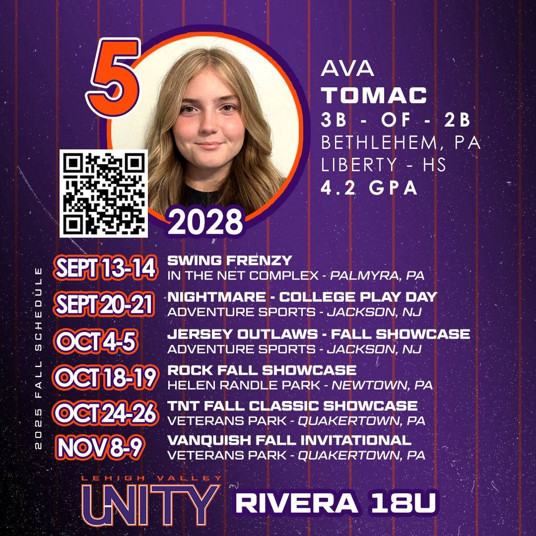 Fall 2025 Schedule!! <a href="/Lvunityrivera/">Unity 18u Rivera</a> 
3B, OF