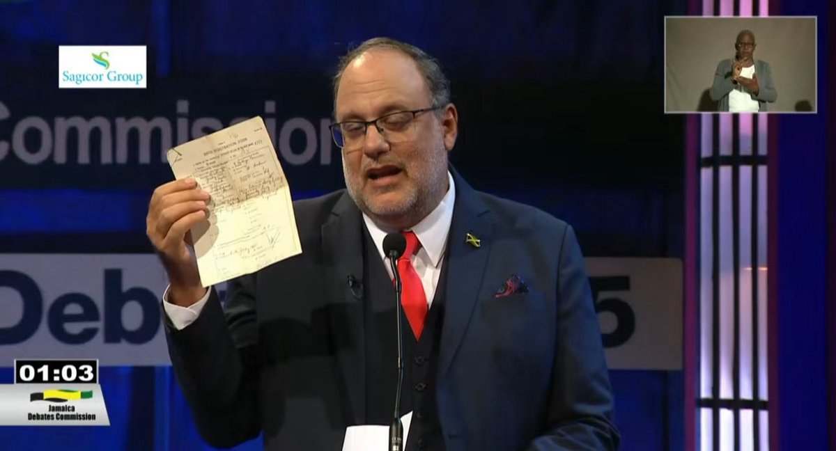 Dem ah talk bout Old Bus!!!

🇯🇲 Unuh see the OOOOOLDDDD Birth Certificate Mark Golding wah trick Jamaicans wid ??? 

I know him name Mark but that Certificate look like is Moses write it. #ChooseJamaica