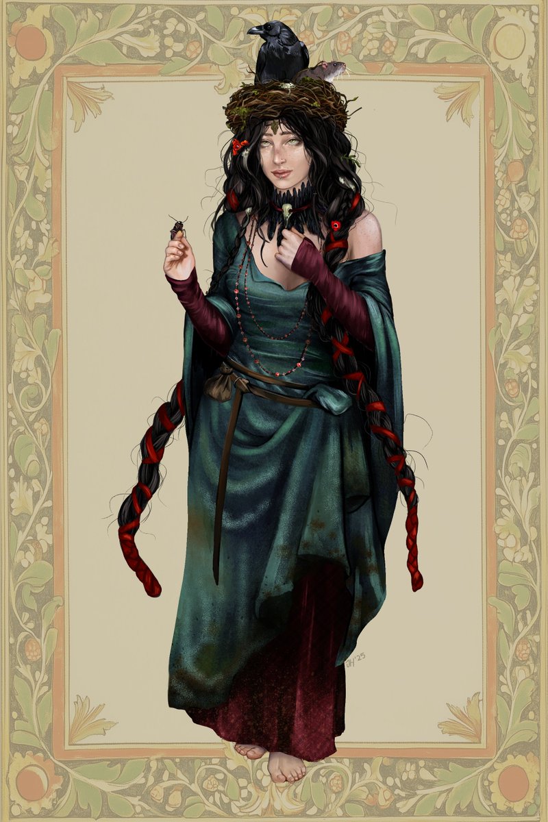 First piece on the new tablet. her name is Bronwynn :)
#dnd5e #DnDcharacter #druid