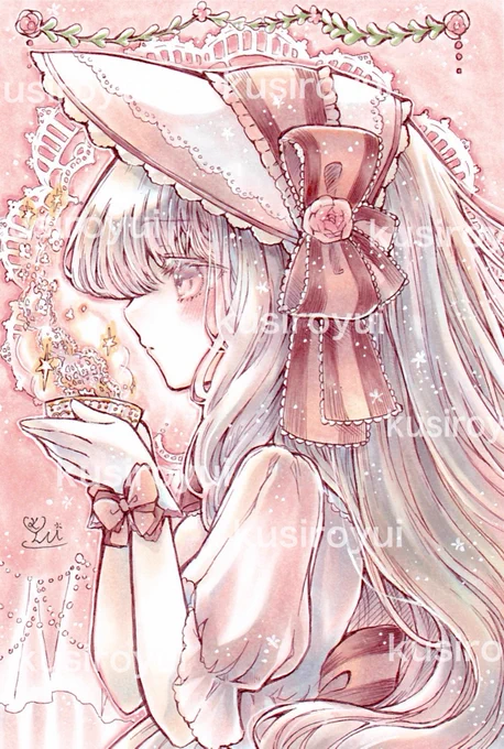 「シュガーベールのおまじない」 BOOTH展示作品 #アナログ絵 #コピック