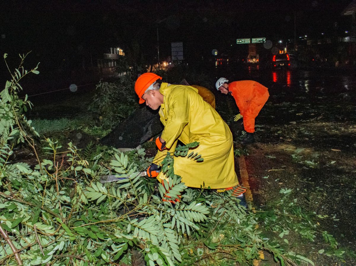 🚨Retiramos árbol caído que obstruía la vía en📍Carretera Panamericana, km 53, San Cayetano Istepeque, San Vicente Sur.
🚧 Automovilistas y motociclistas, conducir con precaución.
Emergencias 📞9️⃣1️⃣3️⃣🚒💨
#PlanInvierno2025☔