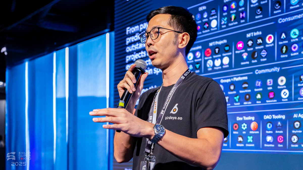 Kha Nguyen from BirdEye speaking at Solana Super Tokyo 2025 on the global onchain economy