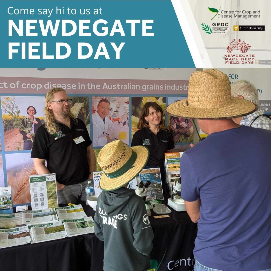 We’re packing up the microscopes and heading to Newdegate Field Day next week🌾🔬
You’ll find the CCDM team in <a href="/theGRDC/">GRDC</a> tent at Oval Site 77, ready to chat about crop disease research, share what we’re working on, and answer your questions.