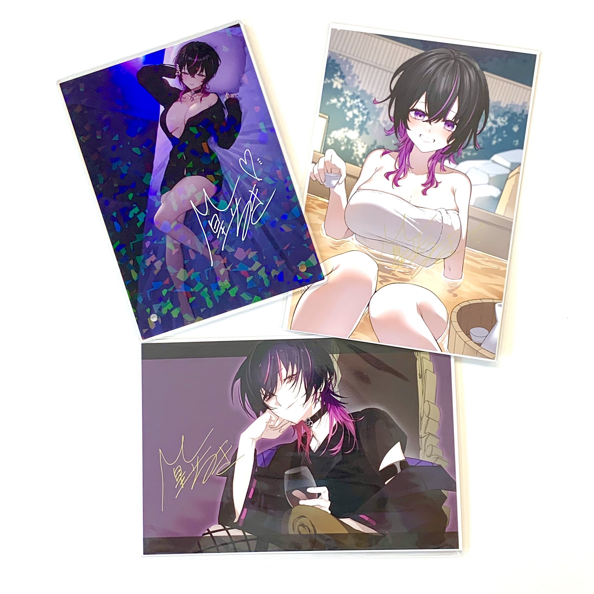 こむぴ　直筆サイン入りホログラムアクリルプレート こむぴ 直筆サイン入りホログラムアクリルプレート ホログラム