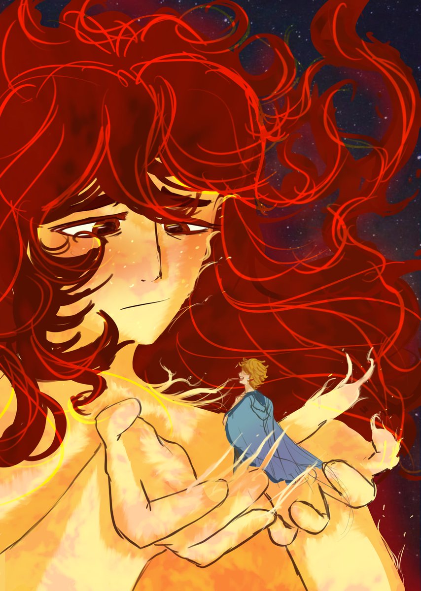 My piece for <a href="/ChiluccZine/">Chiluc Zine: Ink and Heartstrings</a> 🤭 if you can find it there that would be cool of you I think 

#Chiluc