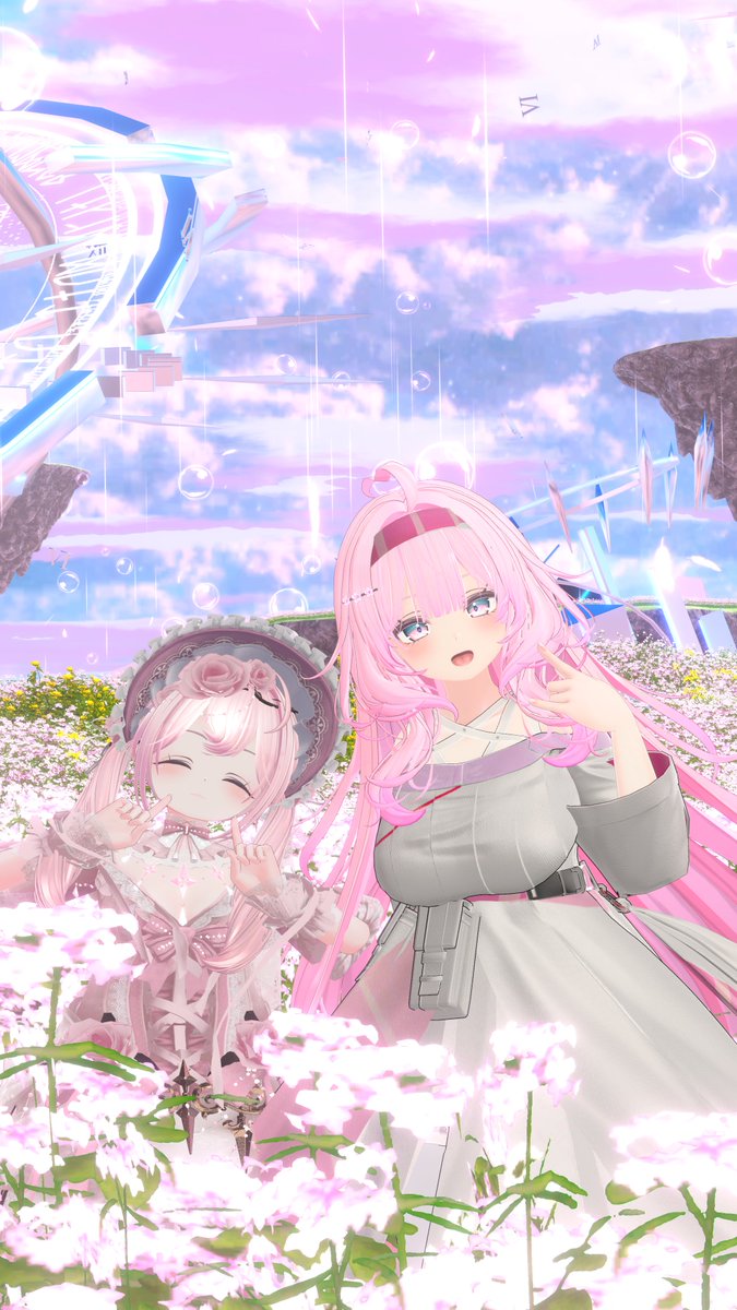 まちゃいけおねぇちゃんと撮ったの～🌸

#VRChat 
#SELESTIA