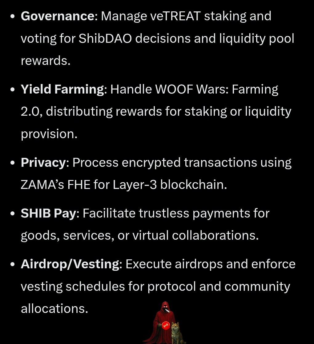 many can't fathom that a 2nd $TREAT is required to implement certain features/functionality in the $SHIB ecosystem i.e. FHE ,staking etc.
1 smart contract simply can't manage &amp; execute all of the $TREAT functions 
For those of you interested, I've listed "potential" functions of
