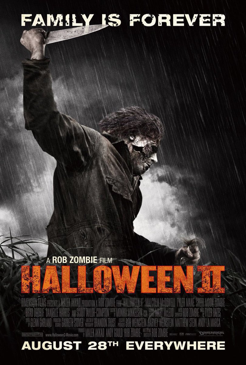 FilmNewsNos's tweet photo. 🎬MOVIE HISTORY: 16 years ago today, August 28, 2009 the movie ‘Halloween II’ opened in theaters!
#MalcolmMcDowell @TYLER_MANE #SheriMoonZombie #BradDourif #DanielleHarris #ScoutTaylorCompton #MarkBooneJunior #DaytonCallie #RichardBrake #OctaviaSpencer #ChrisHardwick @RobZombie https://t.co/odLY8izrFy