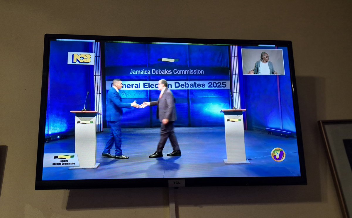 Cho.....No hugs like Debate 2😢
Will they kiss and make up behind closed doors? They each called the other a liar though. Maybe the gloves are off. Could a "cease and desist letter" be coming? #JamaicaDebates2025 #JaDebates2025 
#JamaicaDecides2025 
#JamaicaElections2025