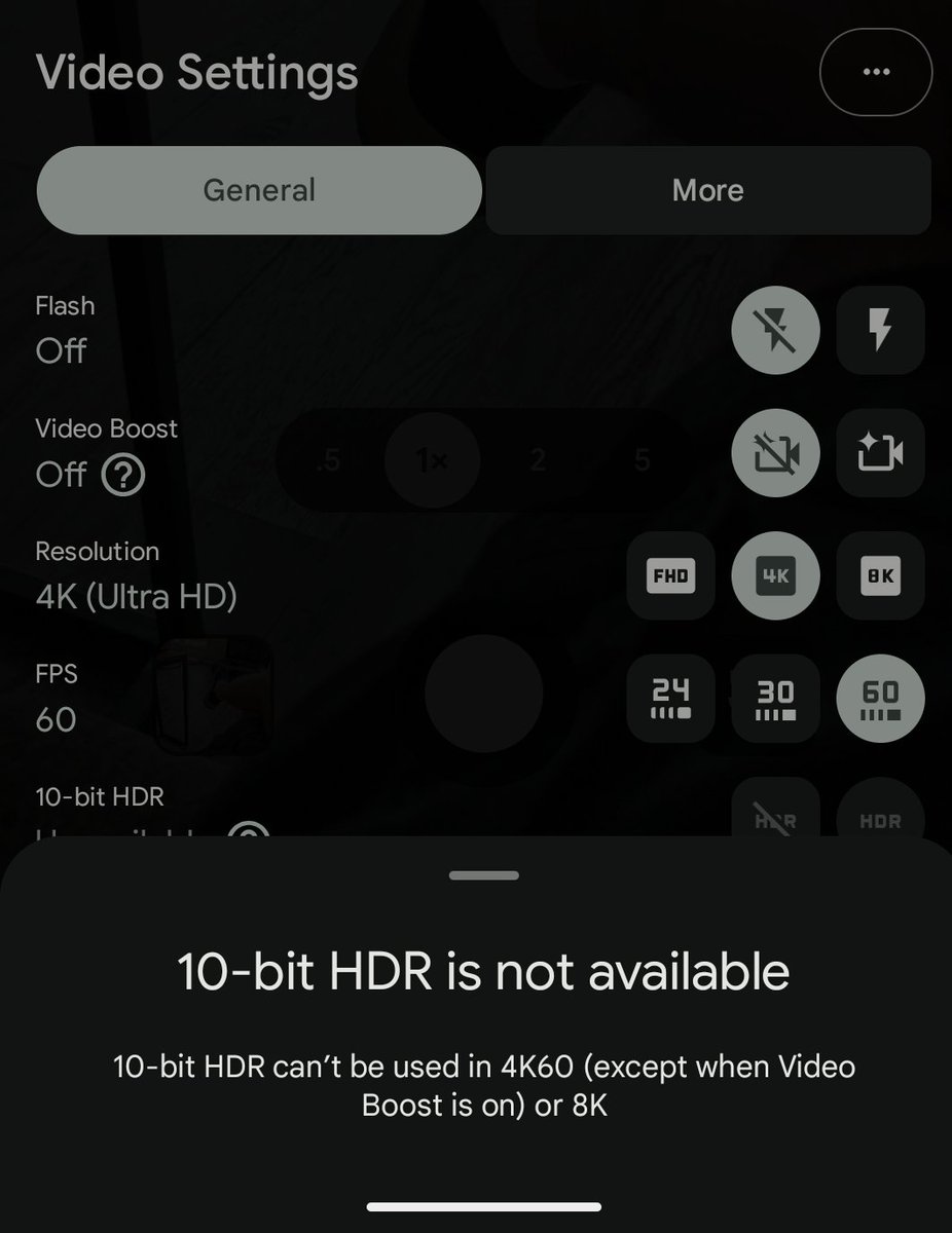 Hey <a href="/GooglePixel_US/">Google Pixel</a> your new phones are a massive disappointment. Pixel 10 Pro XL arrived today and to my dismay you still don't support 4K 60 fps and HDR without "video boost". 👎