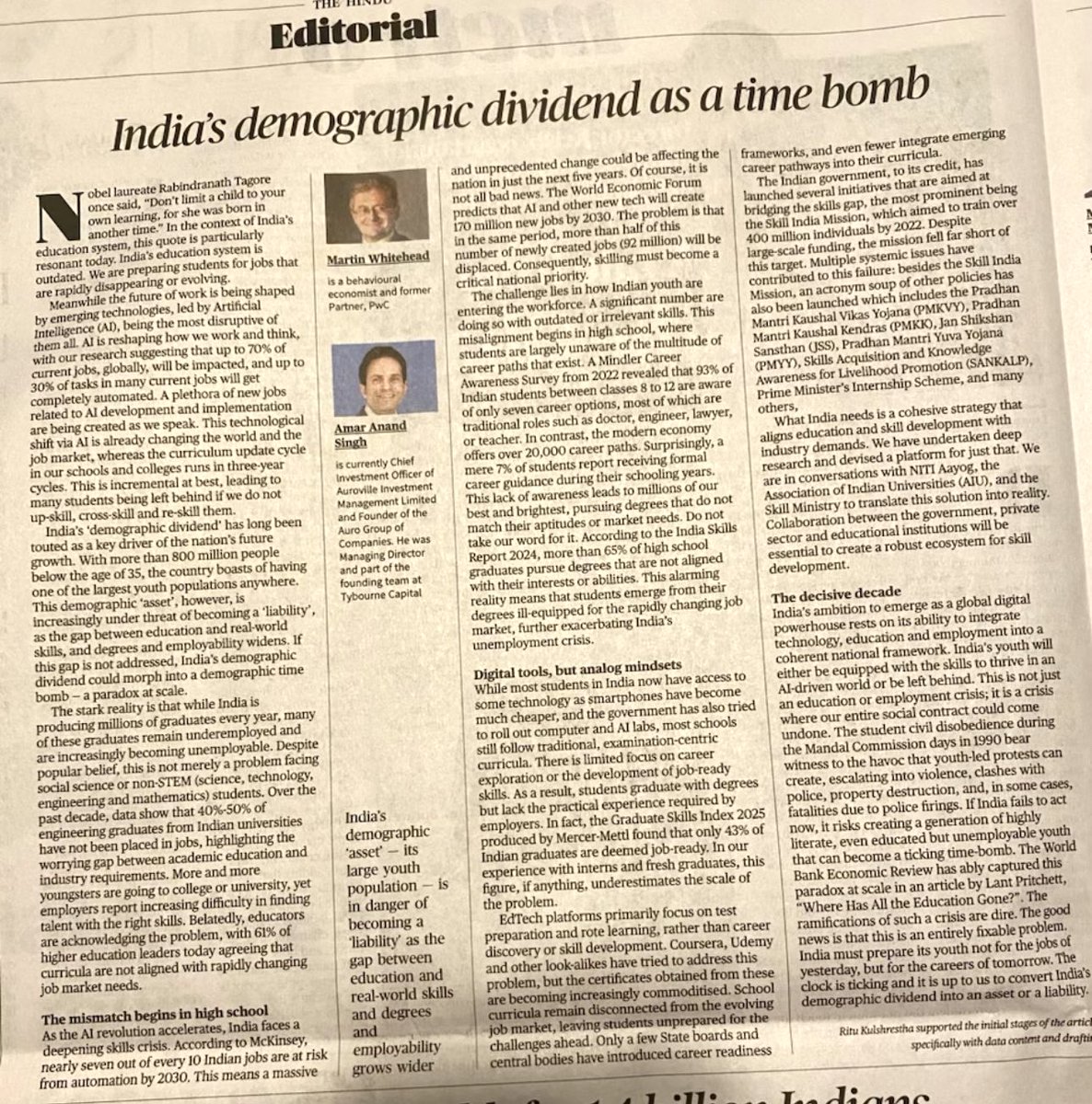 India’s demographic dividend as a time bomb.