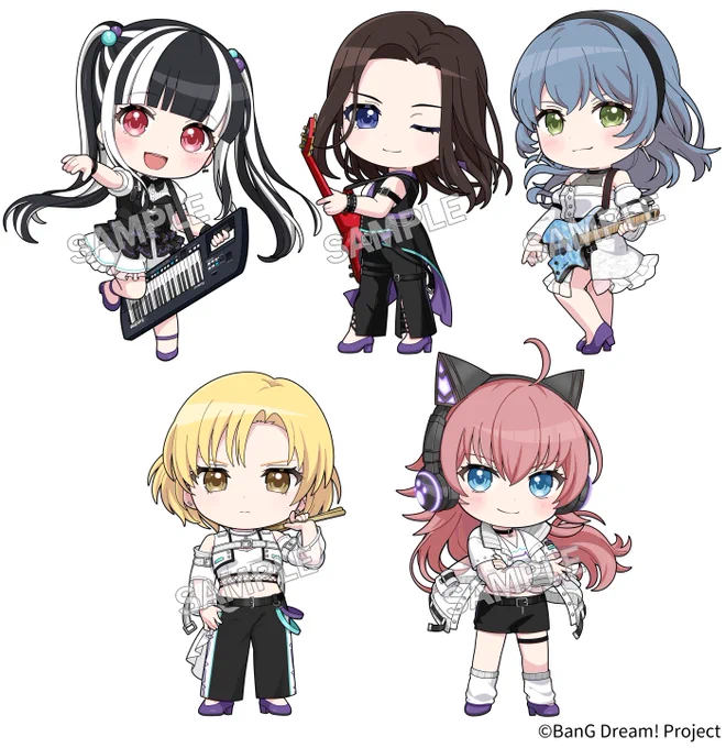 【お仕事告知】 **┈┈┈┈┈┈┈┈┈┈┈┈** BanG Dream!10周年記念 スペシャルフェア in ブシロードストア **┈┈┈┈┈┈┈┈┈┈┈┈** の ちびキャライラストを 描かせていただきました #バンドリ #RAS