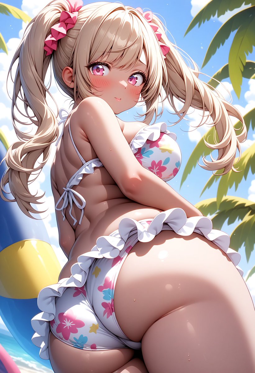 ビキニ姿のなつめさん

「え、似合ってる？ ふふん♪ …っ、やば、顔赤いのバレてる？」

#AIイラスト #AIart