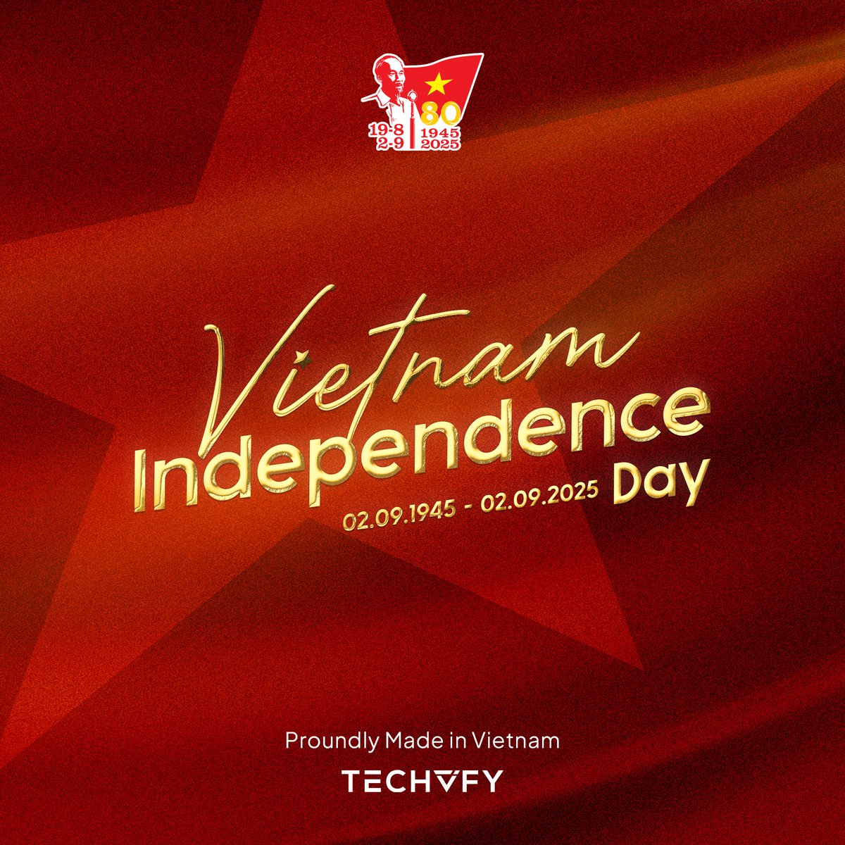 Techvify_Japan's tweet image. 【ベトナム独立記念日：飛躍の80年】

Techvifyは、この成長ストーリーの一翼を担い、AI・ソフトウェア・デジタルソリューションでグローバル企業を支援しています。
80年の独立。そして、無限の未来へ。

#ベトナム独立記念日 #Vietnam #DigitalTransformation #Techvify #Innovation #未来