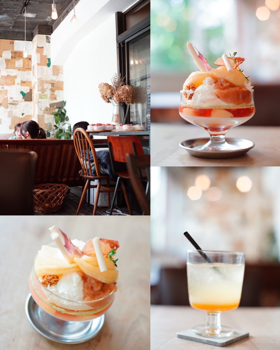 新宿三丁目にあるコトカフェで桃のパフェ食べてきた🍑🫶