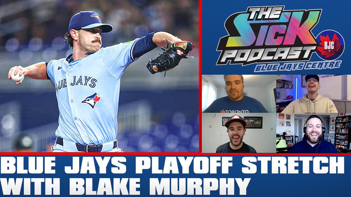 🚨New Episode🚨

<a href="/BlakeMurphyODC/">Blake Murphy</a> joins <a href="/ColeWhiston/">Cole Whiston</a>, <a href="/BjcRob/">Rob🐦</a> &amp; <a href="/_TOSportsTalk/">JamesPrice</a> to discuss:

🔵#BlueJays' playoff stretch
🔵Bullpen volatility
🔵Bieber’s impact
🔵&amp; more!

Full pod👇
Watch: youtu.be/hymE-wBf07k
Listen: traffic.megaphone.fm/SICMED23610225…

#lightsupletsgo #thesickpodcast