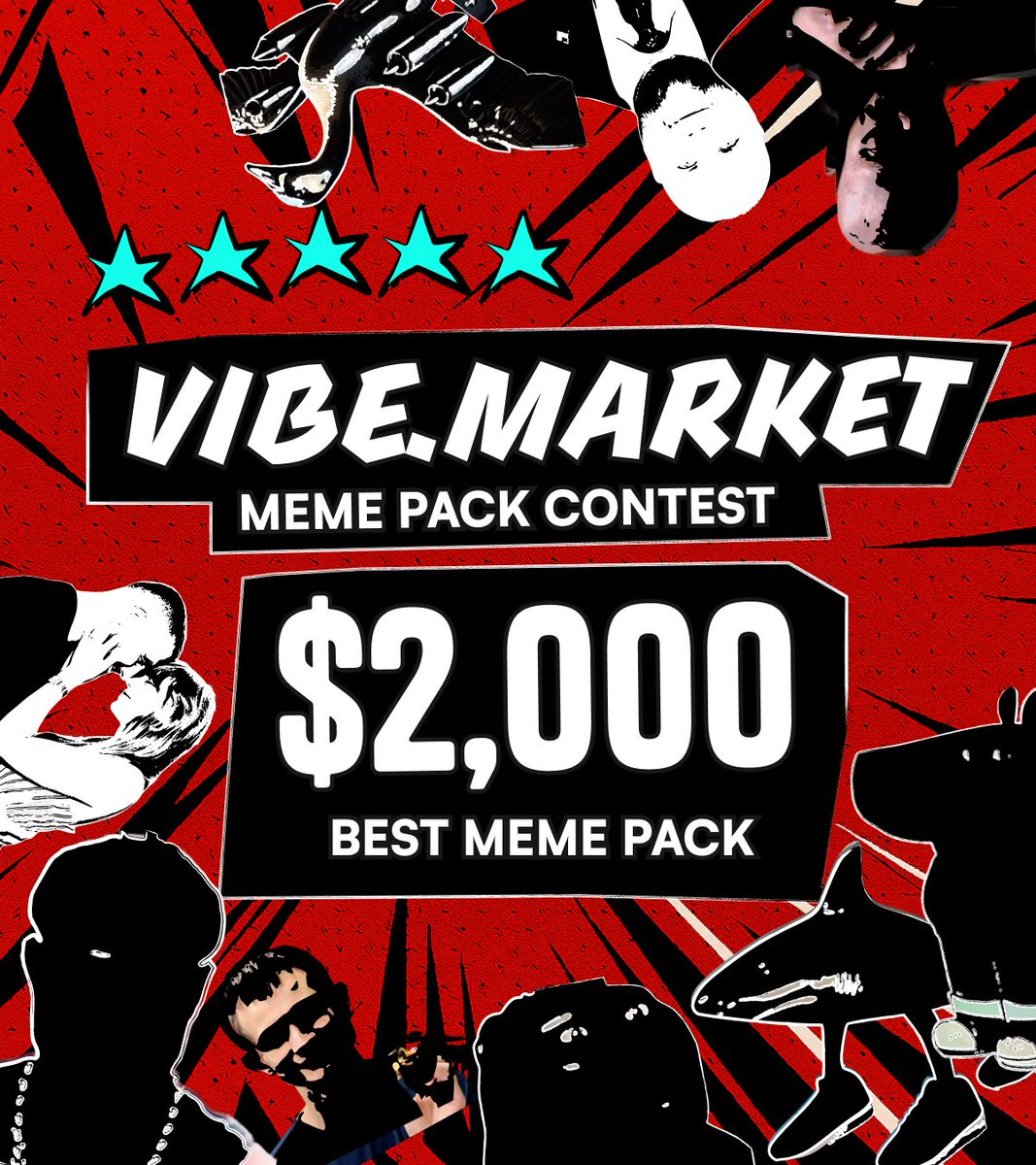 new vibe(.)market contest: $2,000

create the best meme pack of the current thing. Anything goes. Only goal is to make people laugh

also, guess all the memes in the poster and smt might be coming your way