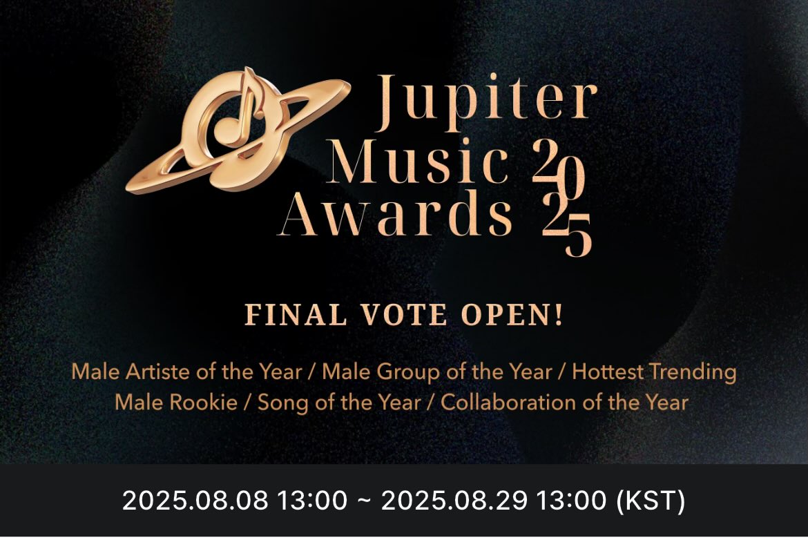 Jupiter Music Award, last 9 minutes. Please concentrate on apps that are still working. #VoteForV