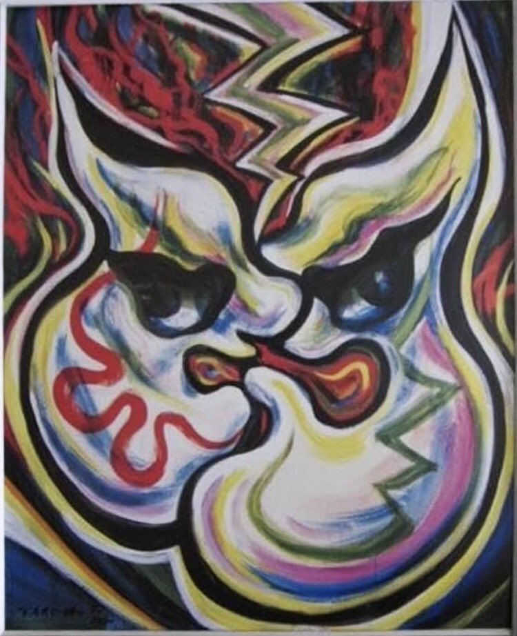 【大長編タローマン～万博大爆発～】
映画に新登場した《CBG幹部》のスーツと武器を製作しました

モチーフ［裂けた顔］

デザインされた藤井監督のセンスが爆発してますね（笑
サイボーグ設定なので『メカメカしさを追加して欲しい』と指定がありました

↓以下、製作雑記
　
 #映画タローマン