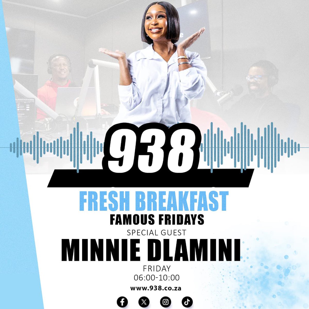 ii’s #938FamousFridays and the queen herself <a href="/MinnieDlamini/">Minnie Dlamini</a> is hanging out with us all morning on the 938 Fresh Breakfast 🎉🔥

Here’s what’s cooking today:

⚡ NERSA’s R54bn booboo &amp; Eskom hikes
🚐 SANTACO taxi strike
👶 Boardroom Babies: Thank Me Later Friday
🍫 Chocolate