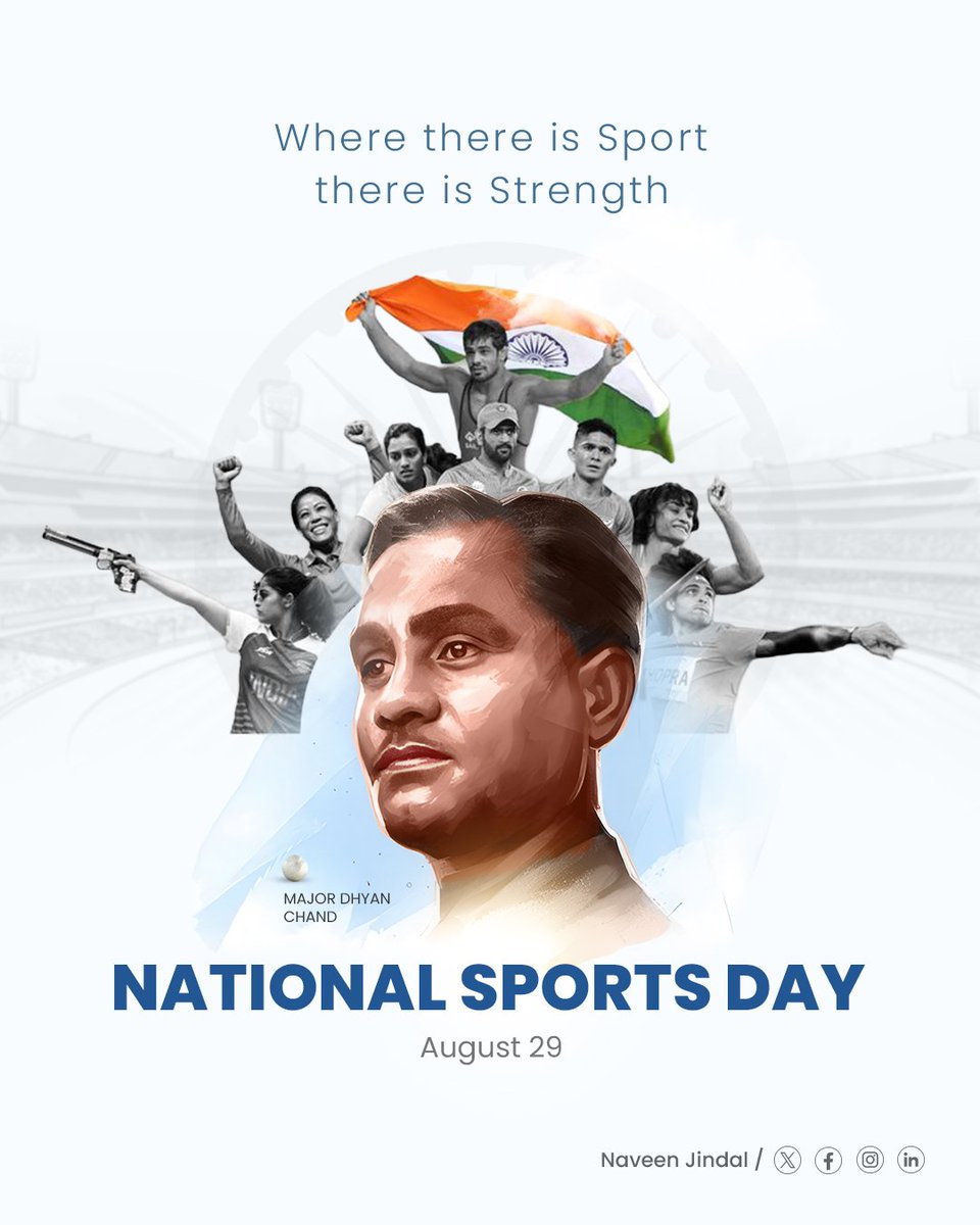 Tributes to the Hockey wizard Major Dhyan Chand on #NationalSportsDay. 

His brilliance on the field made India proud, but his legacy is much larger. He showed us that sports build character, resilience and unity like nothing else. 

Let’s give every child the chance to play, to