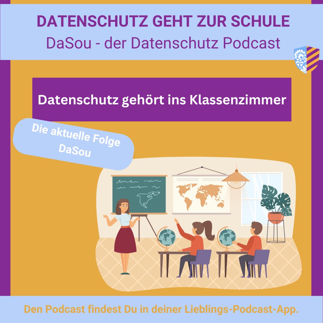DIE NEUE FOLGE IST DA!

Jetzt reinhören: Datenschutz geht zur Schule - DaSou's neue Podcastfolge mit Rudi Kramer.

Zu finden überall wo's Podcasts gibt oder hier:ae2onc.podcaster.de/download/43_Di…