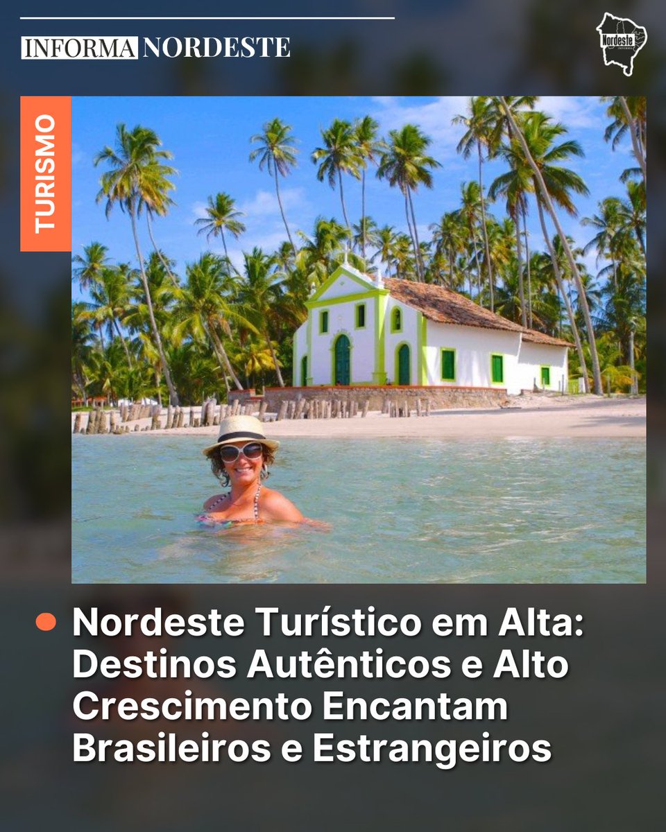 InformaNordeste's tweet image. 🌴 Nordeste encanta turistas do Brasil e do mundo com destinos autênticos e crescimento impressionante! 📈✨

#TurismoNordeste #InformaNordeste #ViajarÉPreciso