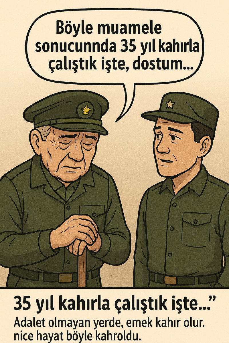 Emekli Astsubayların ve çilesi ölünce biter devlet maaşları ile öldürdü, Subaylar öz evlat, Astsubaylar üvey evlat, Uzmanlar ise öteki evlat…

Aynı üniforma, farklı kaderler.
Adalet sadece rütbeye mi işler?

🇹🇷Adalet, rütbe ayırt etmez!

⁦<a href="/temadankara/">TEMAD Genel Başkanlığı</a>⁩ ⁦<a href="/TEMUD_2024/">Türkiye Emekli Uzman Erbaşlar Derneği (TEMUD)</a>⁩