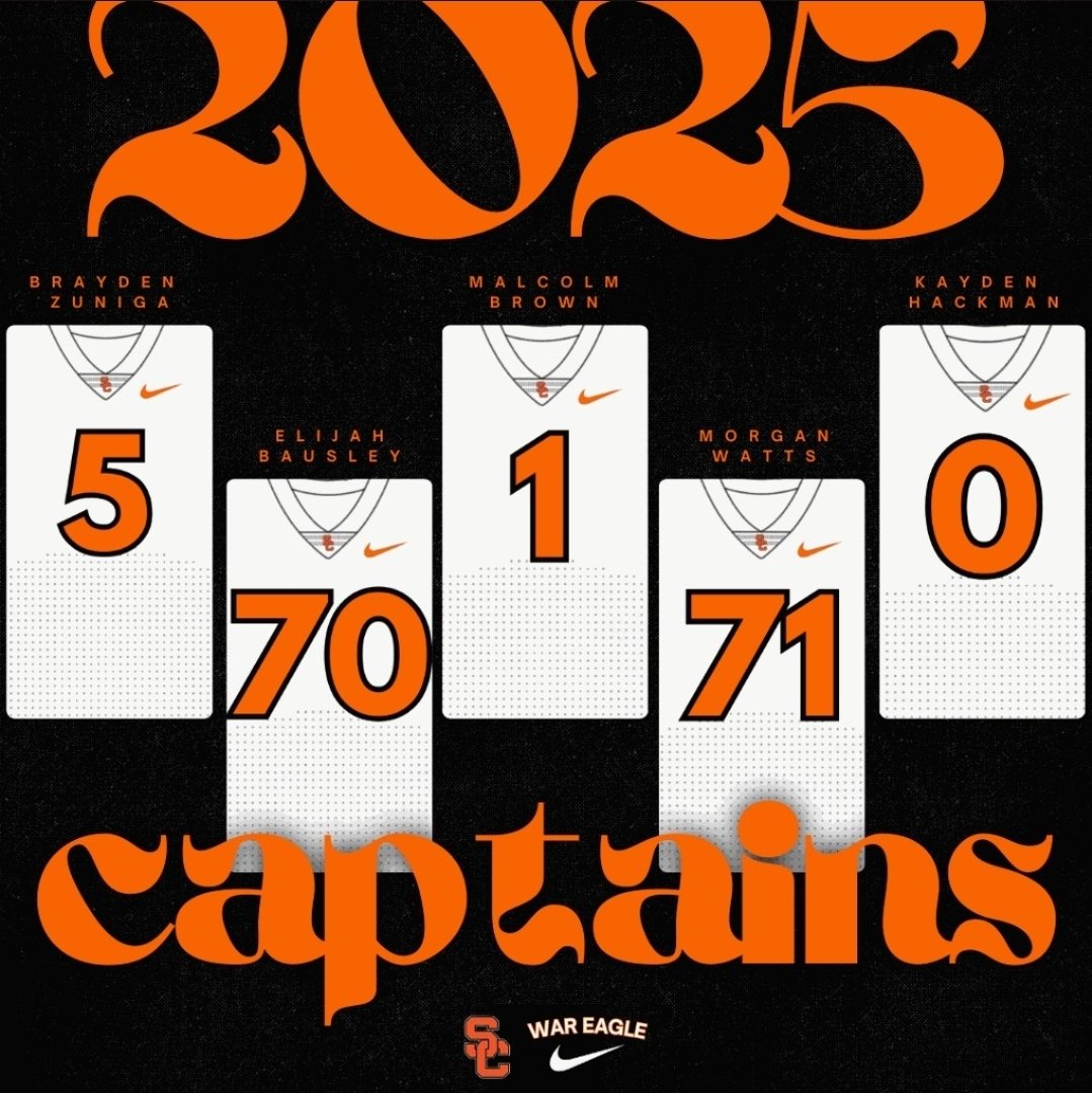 The 2025 Team Captains! #WarEagle